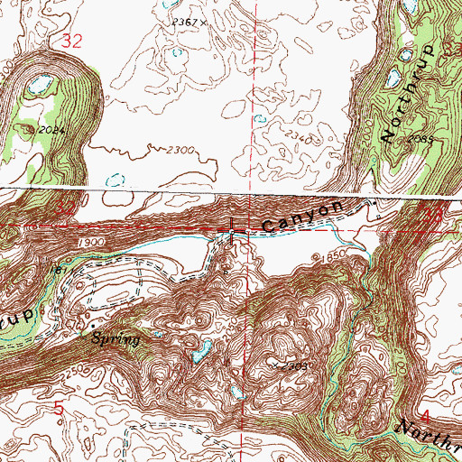 Topographic Map of Northrup Canyon State Park, WA