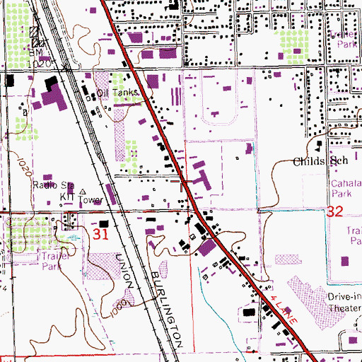 Topographic Map of Country Shopping Center, WA