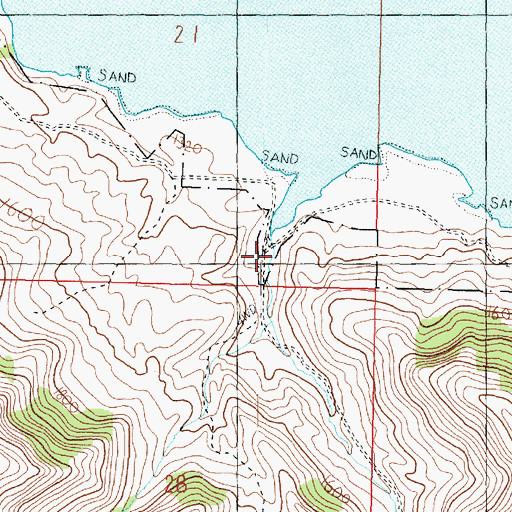 Topographic Map of Kaufman Canyon, WA
