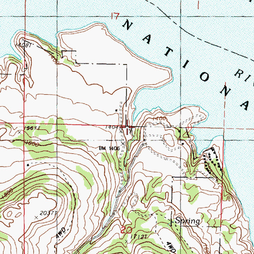 Topographic Map of Wynhoff Canyon, WA