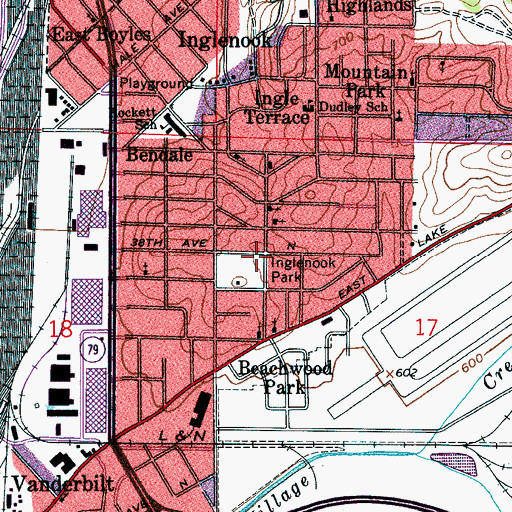 Topographic Map of Heritage Primitive Baptist Church, AL