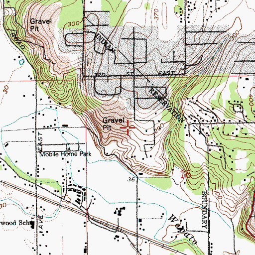 Topographic Map of Puyallup Valley, WA