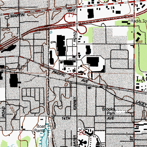 Topographic Map of South Sound Pavilion, WA