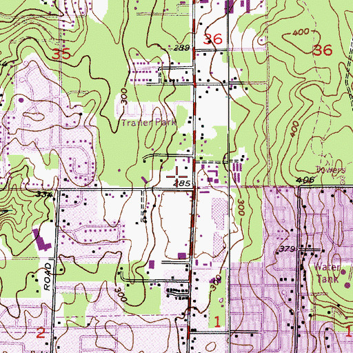 Topographic Map of East Towne Center, WA