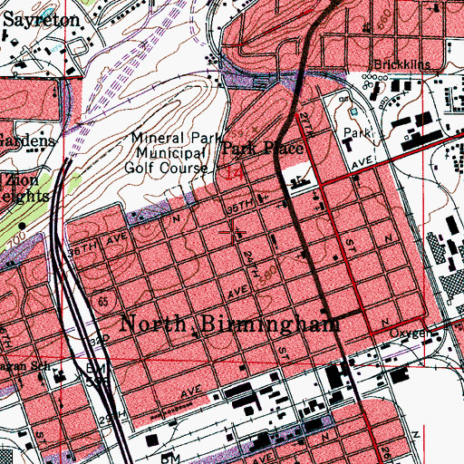Topographic Map of Lifeline Missionary Baptist Church, AL