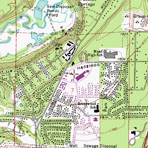 Topographic Map of Fairwood Shopping Center, WA