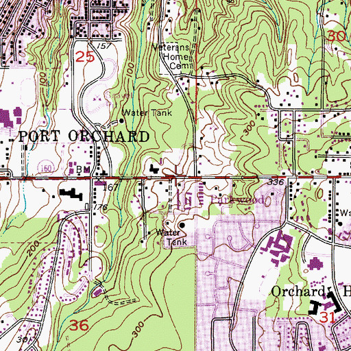 Topographic Map of K-Mart Center, WA