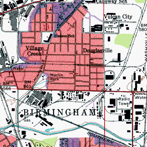 Topographic Map of Bethel Baptist Church, AL