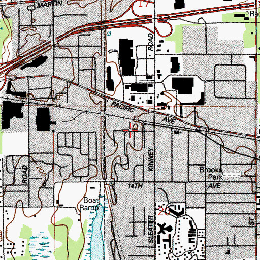 Topographic Map of Market Square, WA