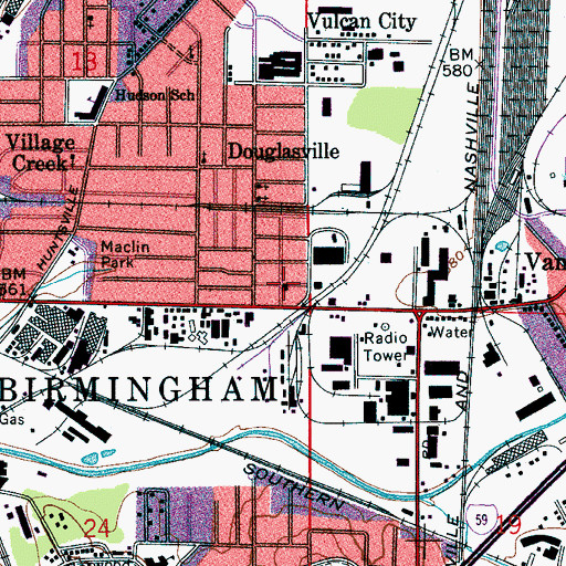 Topographic Map of Lauderdale College (historical), AL