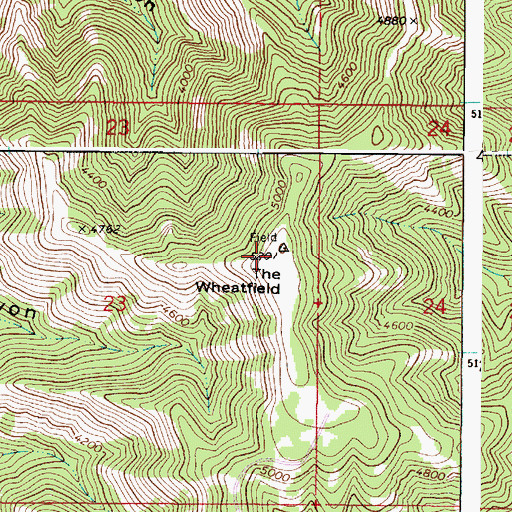 Topographic Map of Tucannon Game Reserve, WA