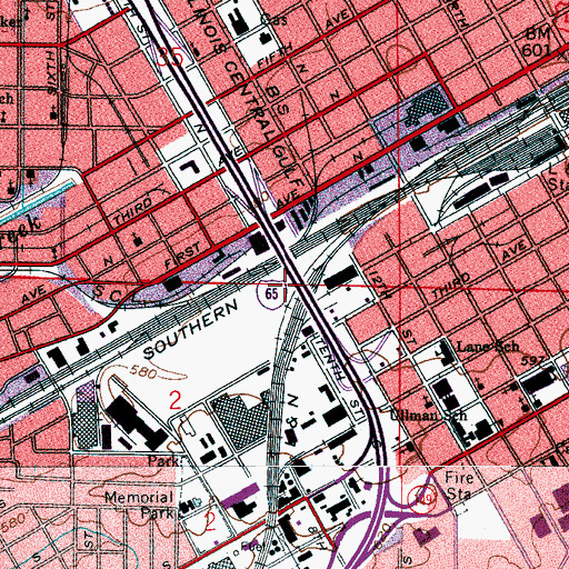 Topographic Map of Alice Furnace (historical), AL