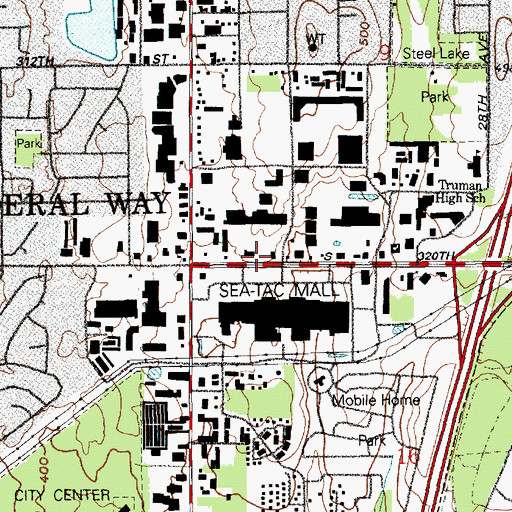 Topographic Map of Jafco Center, WA