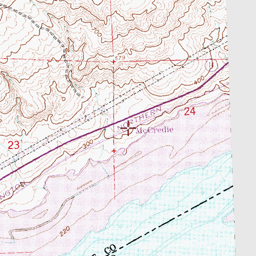 Topographic Map of McCredie, WA