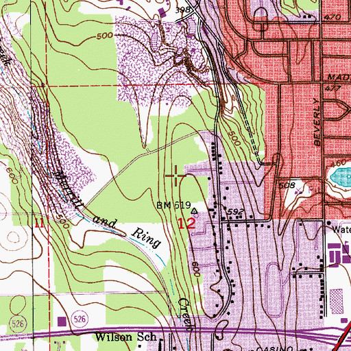 Topographic Map of Puget Park Shopping Center, WA