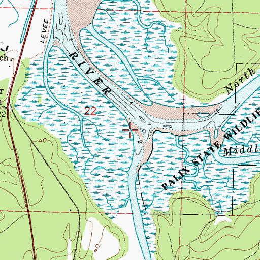 Topographic Map of Palix State Wildlife Recreation Area, WA