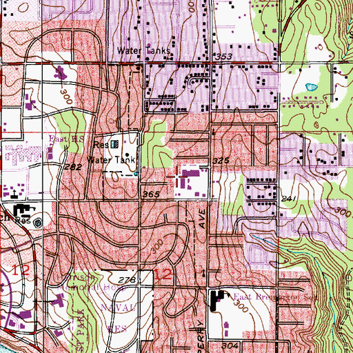Topographic Map of Perry Avenue Mall, WA