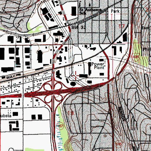 Topographic Map of Renton Village Shopping Center, WA