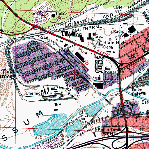 Topographic Map of Mount Hebron Baptist Church, AL