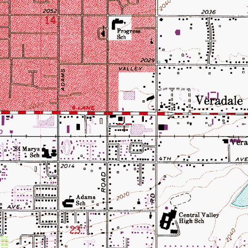 Topographic Map of Sullivan Square Shopping Center, WA