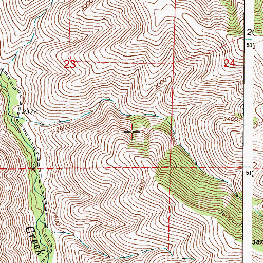 Topographic Map of Wooten Game Reserve, WA