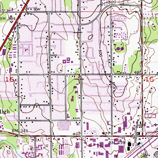 Topographic Map of Alderwood Plaza, WA