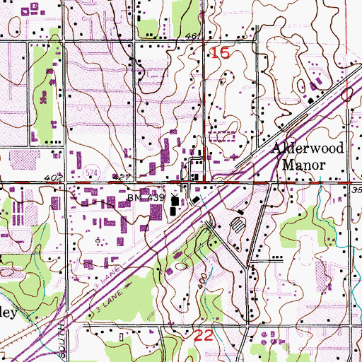 Topographic Map of Fred Meyer Center, WA