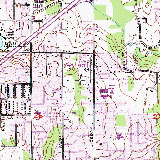 Topographic Map of Highline Plaza, WA