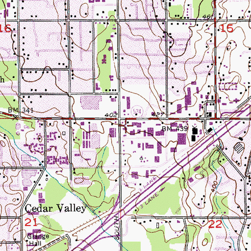 Topographic Map of Lynnwood Square, WA