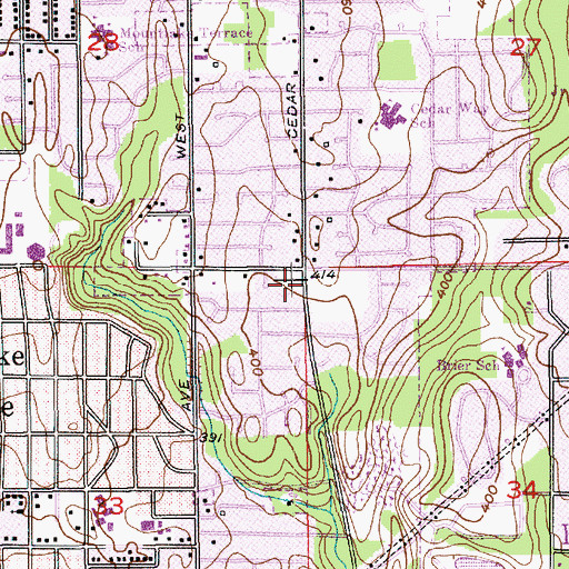 Topographic Map of Park Hills Shopping Center, WA
