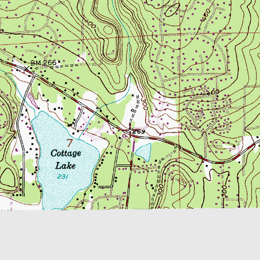 Topographic Map of Town and Country Shopping Center, WA