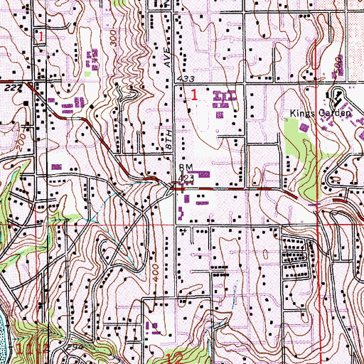 Topographic Map of Richmond Village Shopping Center, WA