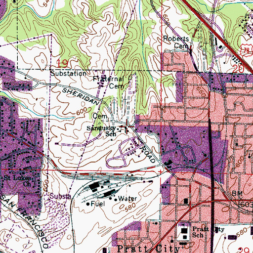 Topographic Map of Saint Catherine of Siena Immaculate Heart Catholic Church, AL