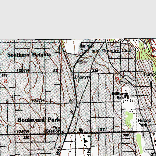 Topographic Map of Mansfield's Corner, WA