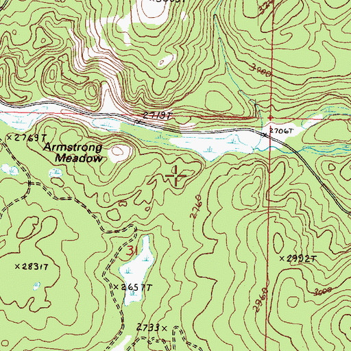 Topographic Map of Armstrong Meadow, WA