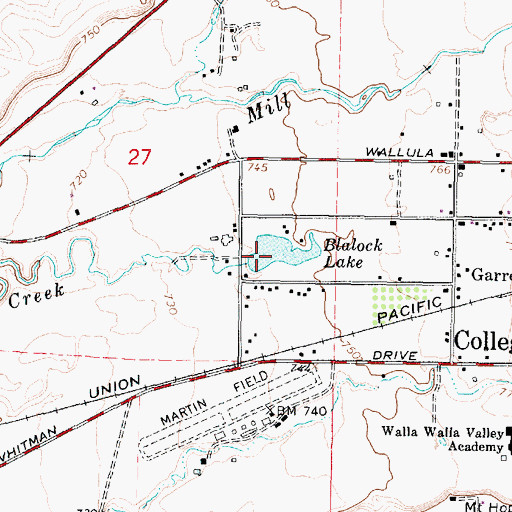 Topographic Map of Blalock Lake, WA