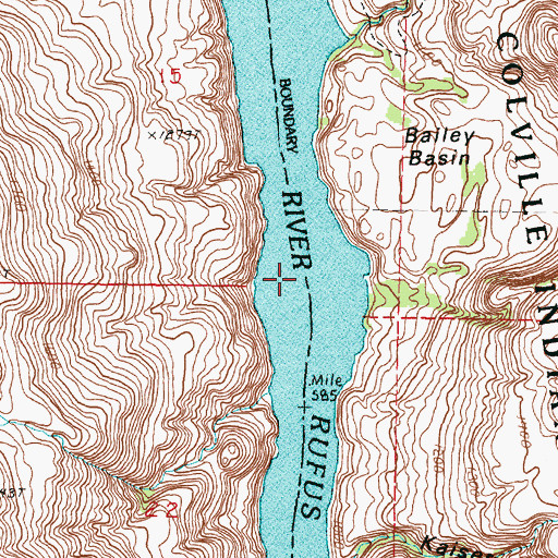 Topographic Map of Equilibrium Rapids, WA