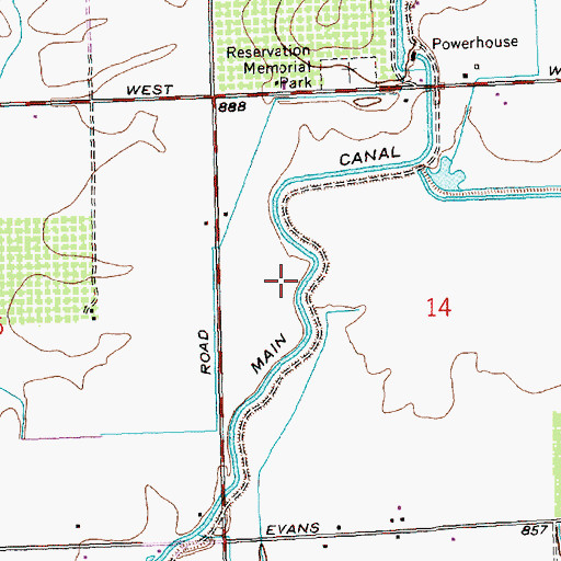 Topographic Map of Main Canal, WA