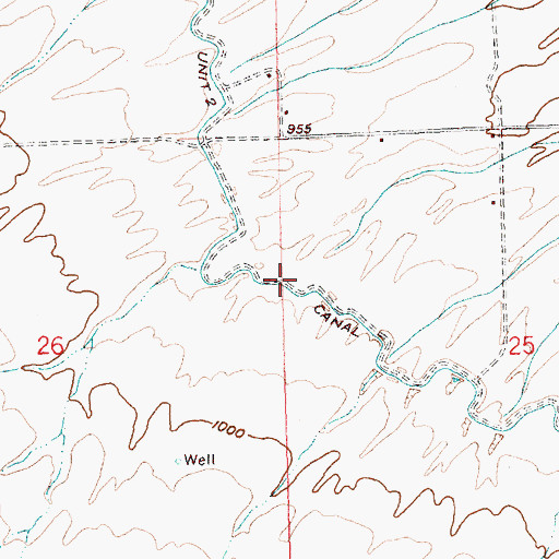 Topographic Map of Unit 2 Canal, WA