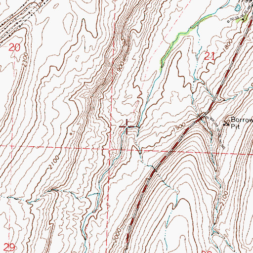 Topographic Map of Foster Creek Wildlife Recreation Area, WA