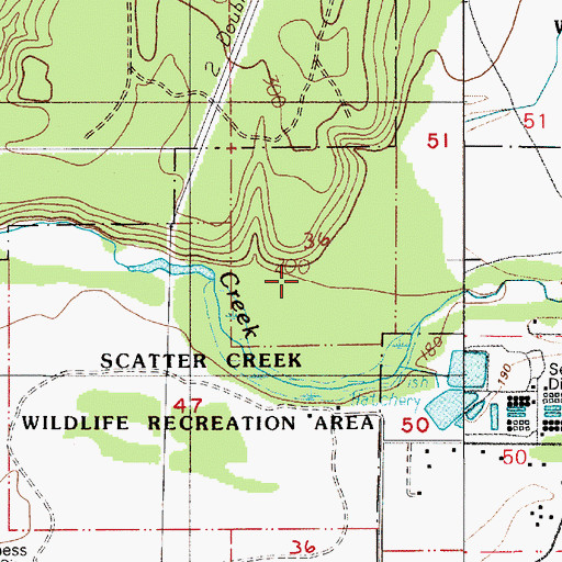 Topographic Map of Scatter Creek Wildlife Recreation Area, WA
