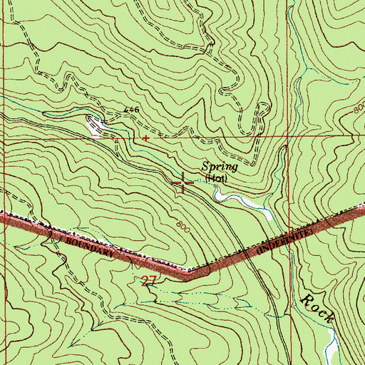 Topographic Map of Hot Springs, WA