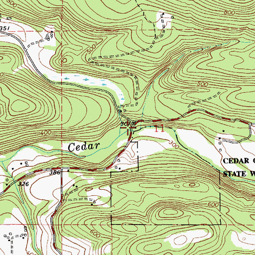 Topographic Map of Dayton, WA