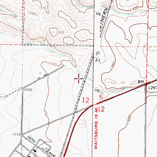 Topographic Map of Riffle, WA
