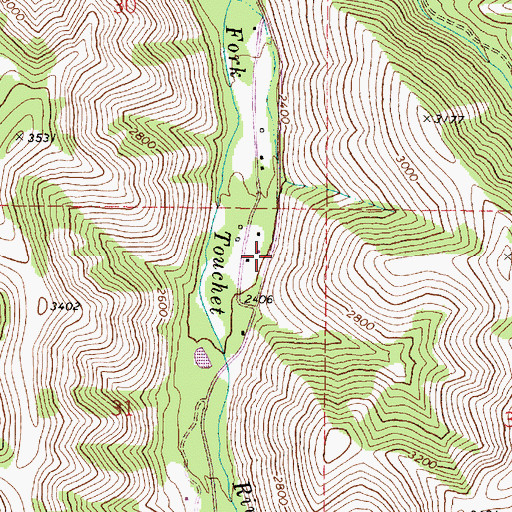 Topographic Map of J Able Ranch, WA