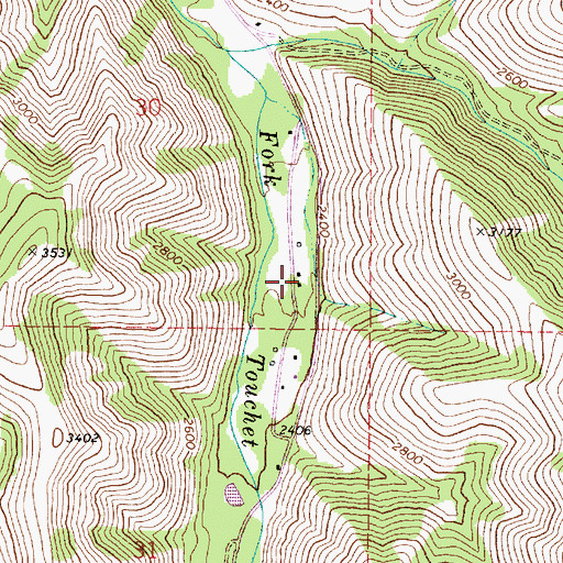 Topographic Map of E Watts Ranch, WA