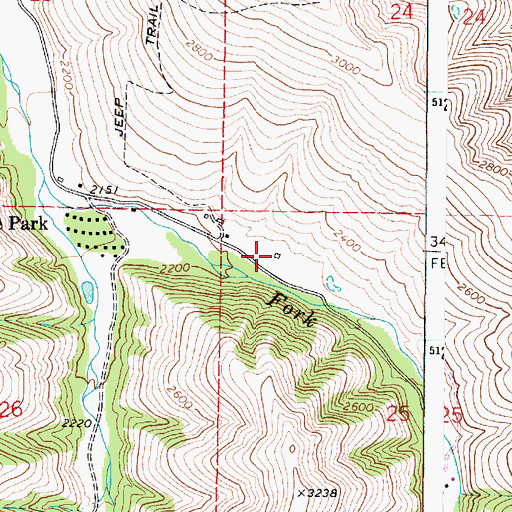 Topographic Map of Mountain Home Camp, WA