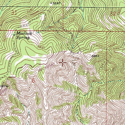 Topographic Map of Teepee Campground, WA