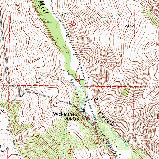 Topographic Map of Thomas, WA