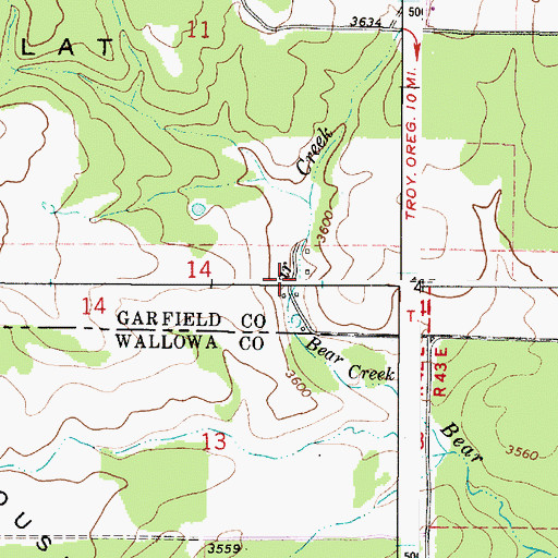 Topographic Map of Cecil Bott Ranch, WA